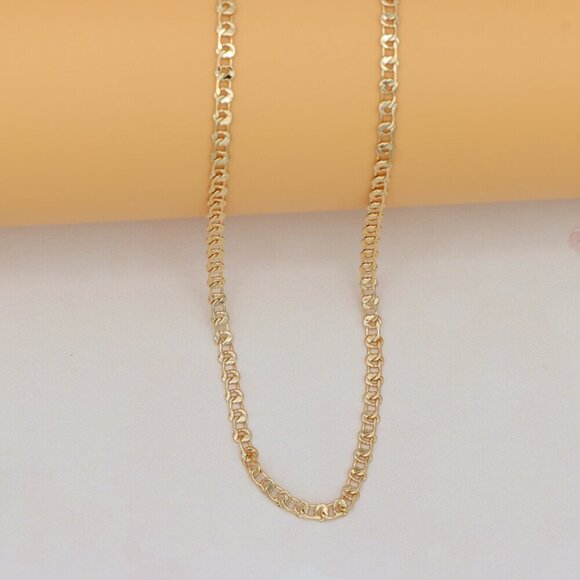Chunky Rose Gold Chain Necklace with Bold Polished Links, XPNL0224 - Picture 8 of 12
